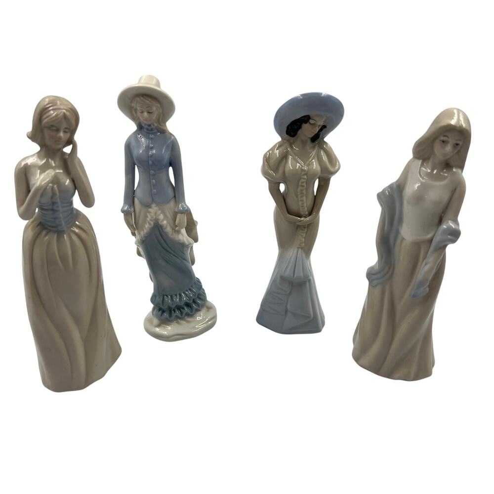 Vintage 1940's Edwardian Style‎ Porcelain Figurine Lot 4 Pieces Greenbriar